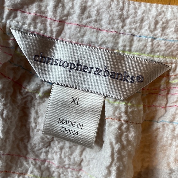 💜💜 Christopher&Banks Women’s Cool and Breezy Summer Top Size XL - Picture 3 of 8